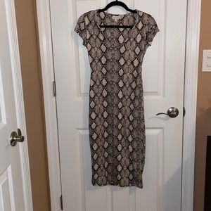 Mid length Snake skin pattern dress